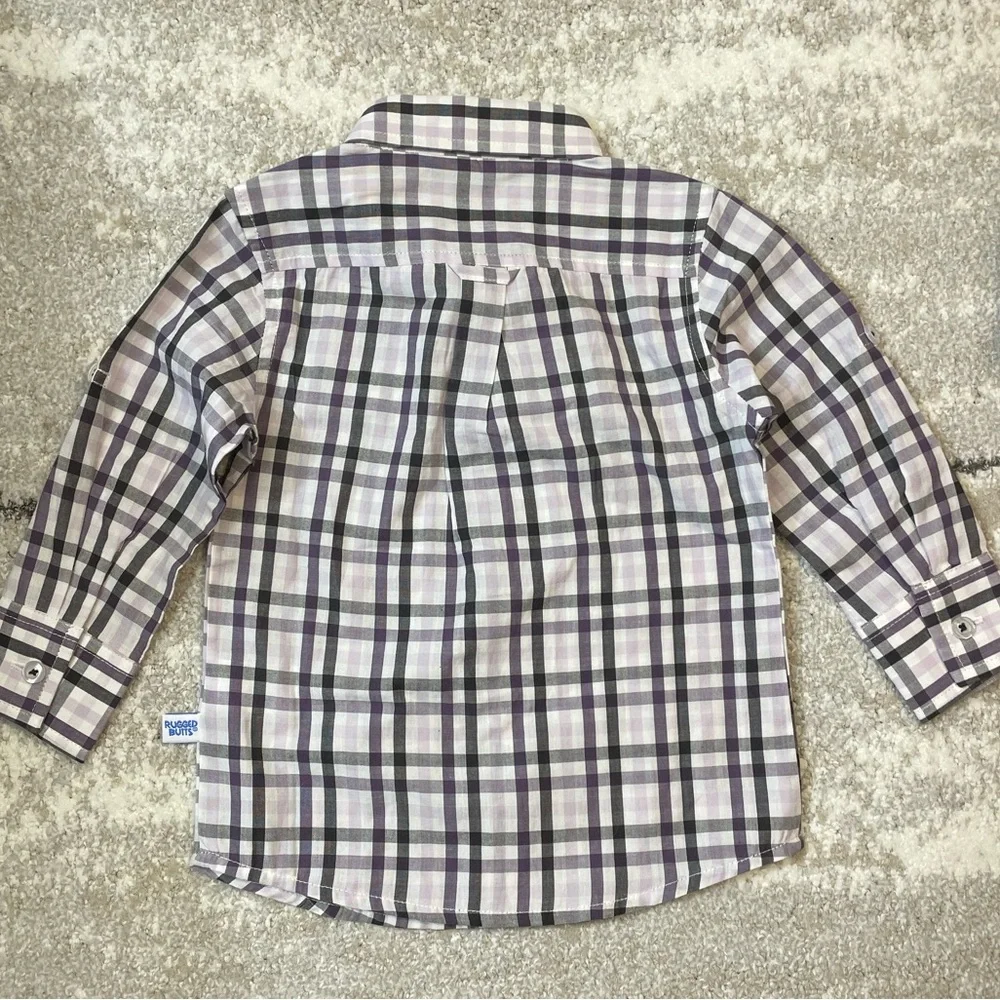 Ruffle Butts‎ Kids NWT Kingsley Plaid Button-Down Shirt